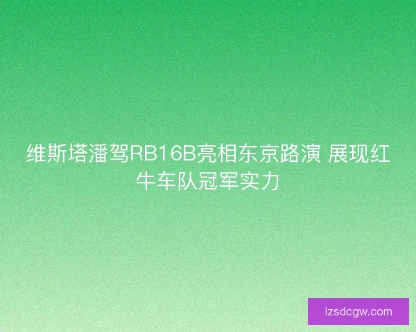 维斯塔潘驾RB16B亮相东京路演 展现红牛车队冠军实力