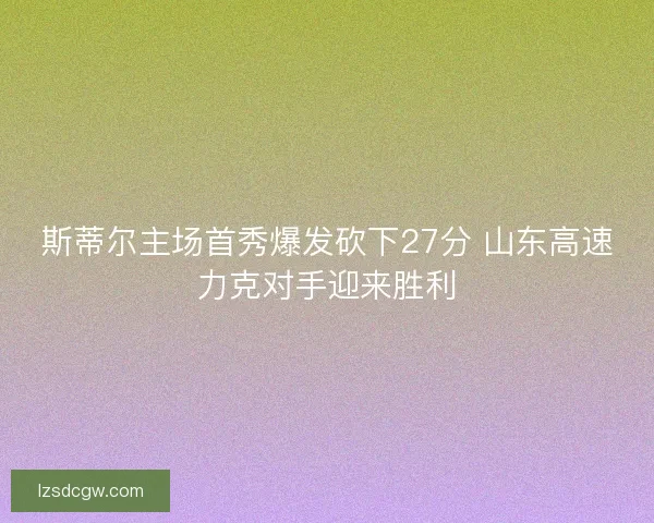 斯蒂尔主场首秀爆发砍下27分 山东高速力克对手迎来胜利